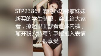 STP23863 清纯乖巧邻家妹妹新买的学生制服，穿上给大家看，撩起里面穿着连体内裤，掰开粉穴特写，手指扣入表情很享受