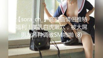 【sora_ch_】高颜值情侣推特福利！美乳白虎嫩穴，被大屌男友各种调教SM啪啪 (8)