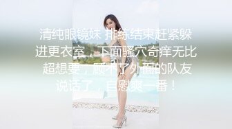 清纯眼镜妹 排练结束赶紧躲进更衣室，下面骚穴奇痒无比 超想要，顾不了外面的队友说话了，自慰爽一番 !