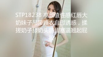 STP18238 高颜值性感红唇大奶妹子吊带睡衣自慰诱惑，揉搓奶子舔奶头跳蛋塞逼翘起屁股