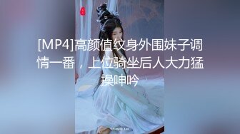 [MP4]高颜值纹身外围妹子调情一番，上位骑坐后人大力猛操呻吟